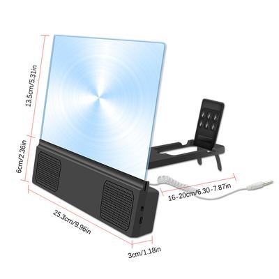Amplificatoare de ecran 3D Lupă pentru telefon mobil cu difuzor mărit Suport amplificator video Lupă Birou pliabil Audio Anti-albastru