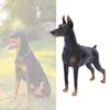 Simulations-Tierfigur Kinder Früherziehung Hundestatue Spielzeug Schwarzer Dobermann