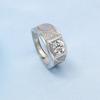 925 Sterling Silver Rings for Men Shining Crystal Adjustable Size Fashion Gifts Engagement Wedding High Quality Jewelry