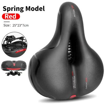 Mountainbike-Sattel mit beleuchtetem Sitzbezug, verdicktes und verbreitertes, bequemes, weiches Sattel-Outdoor-Sportfahrrad