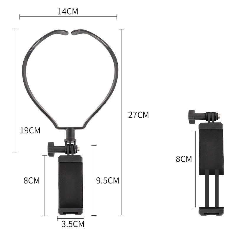Wearable Neck Hanging Lazy Phone Holder First Perspective Recording Of Life Cycling Outdoor Live Mobile Phone Hanger Bracket