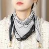 Fashion Magnetic Snap Scarf Daily Minimalist Versatile Luxury Square Neck Warmer For Neck Wrinkle Covering And Necklace