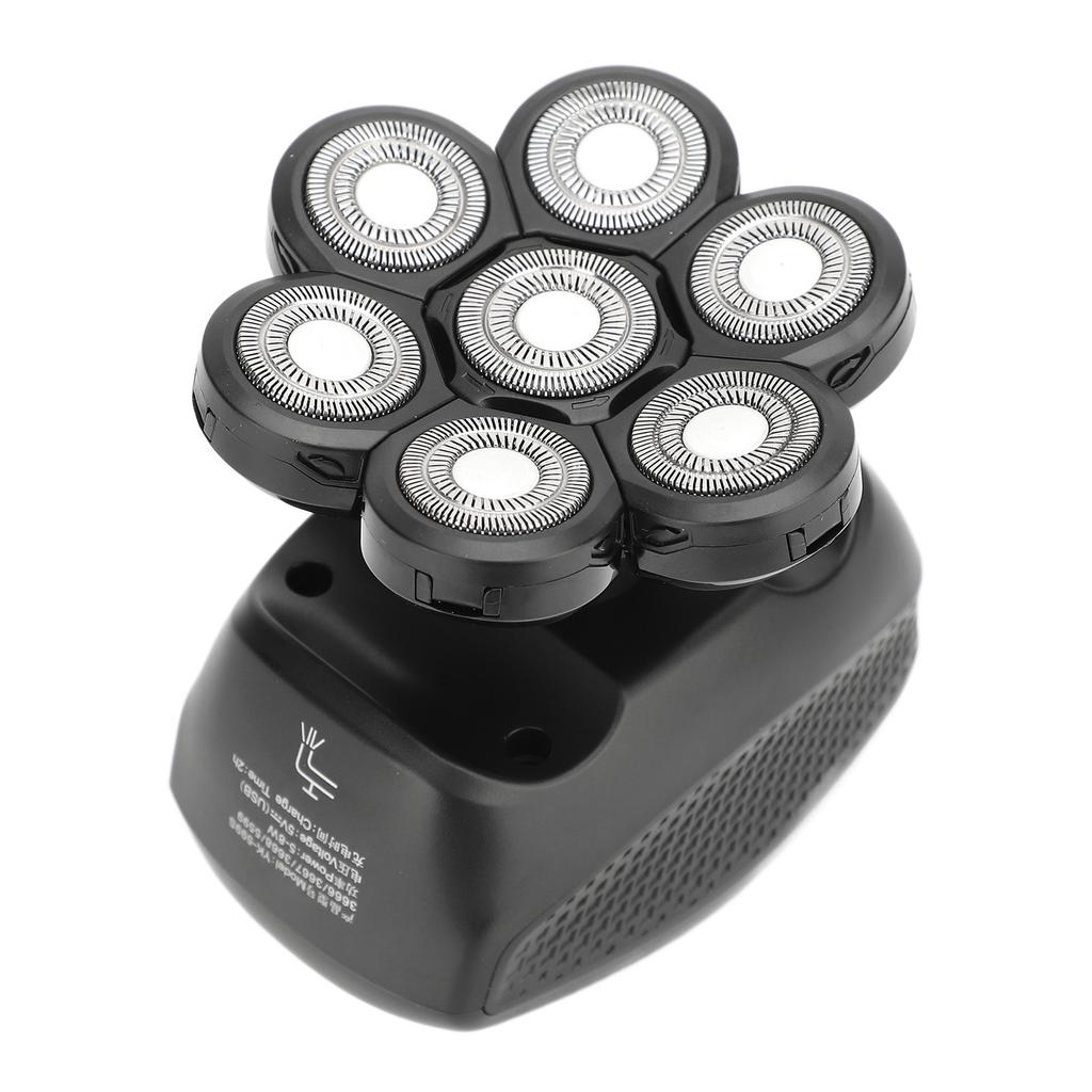 Electric Bald Head Trimmer Multifunctional Bald Head Grooming Kit with 7 Floating Head