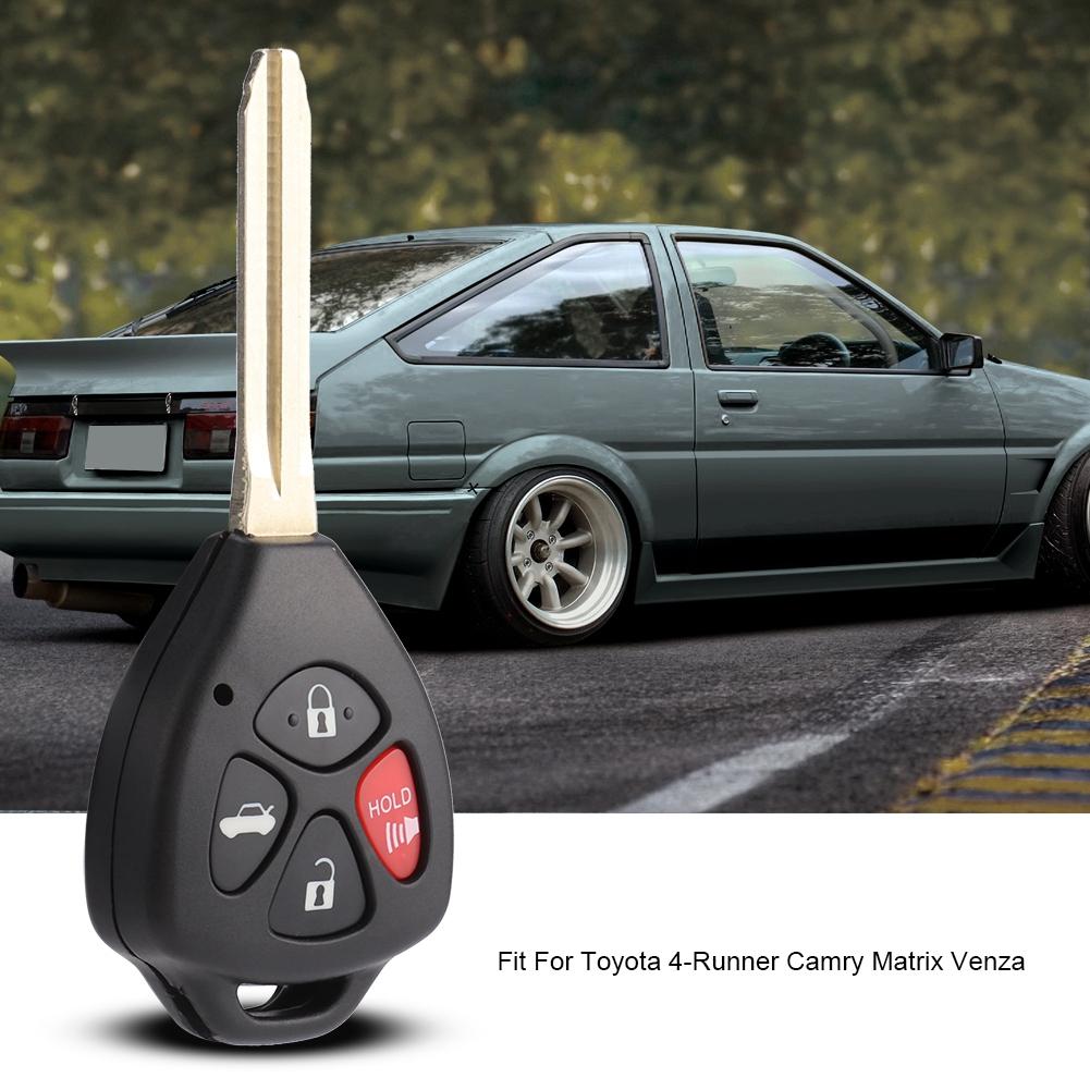 4 Button Car Remote Key Fob Case Shell Cover Fit For Toyota 4Runner Camry Matrix Venza