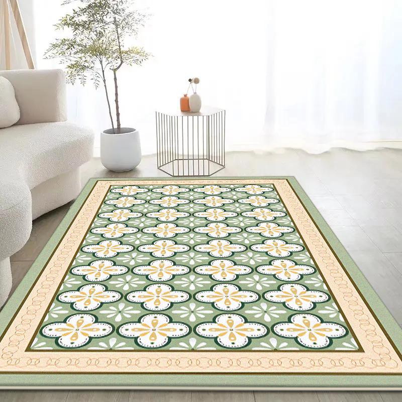 Modern Minimalism Carpet for Living Room Abstract Decoration Large Carpets Green Non-slip Bedroom Rug Washable Coffee Tables Mat
