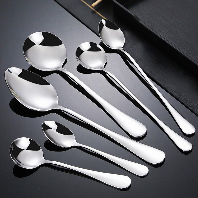 DEKEBAG 304 Stainless Steel Round Spoons