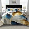 Leaf Theme Duvet Cover Set - 2/3pcs, Soft Comfortable Breathable, Botanical Print Bedding Set, Golden Leaf Print Duvet Cover Set