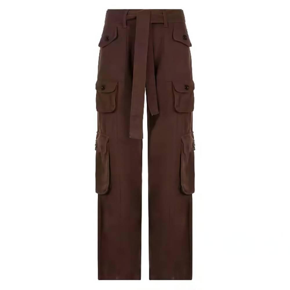 High-Quality Slim High-Waist Multi-Pocket Fashion Women's Trousers
