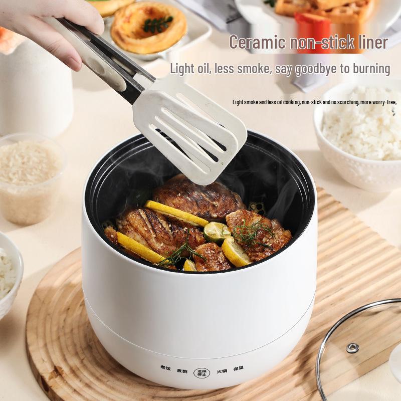 Compact Multifunctional Electric Rice Cooker Steamer – Non-stick, Low Power, Ideal for Dorms and Small Spaces