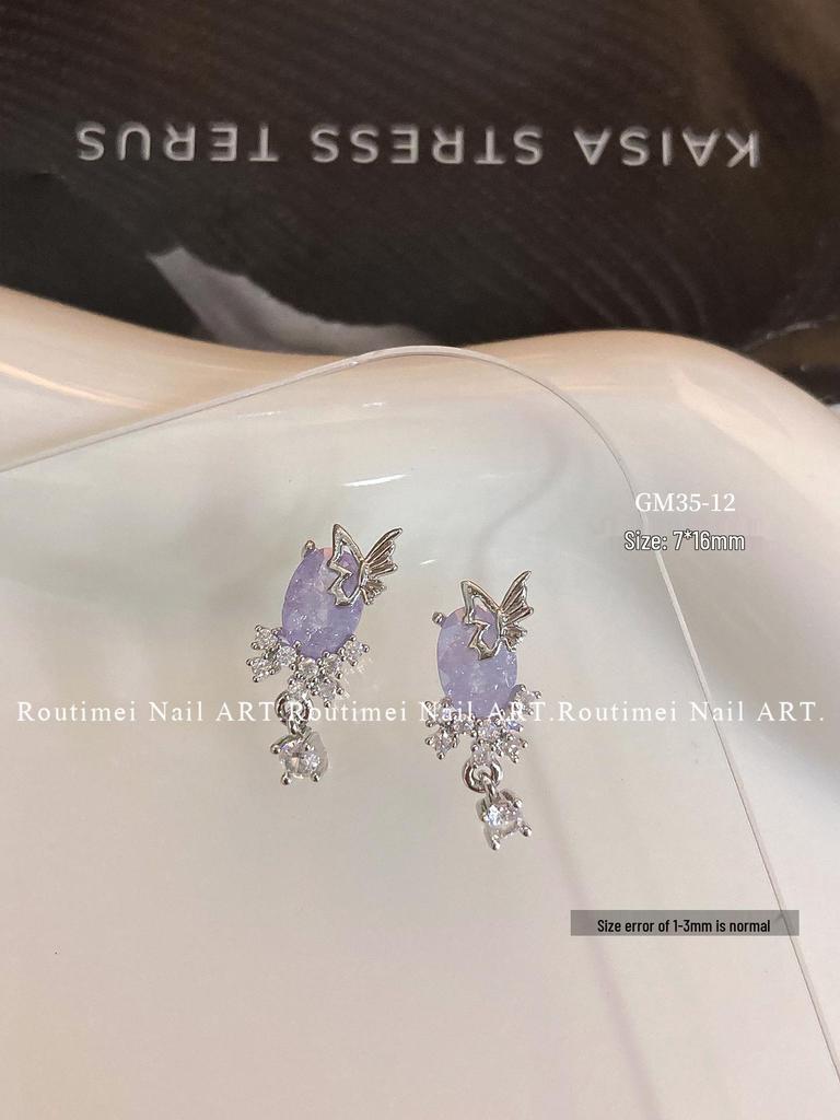 Luxury Zircon Bow Heart Pendant Nail Art Rhinestones – Exquisite, Shiny, and Elegant