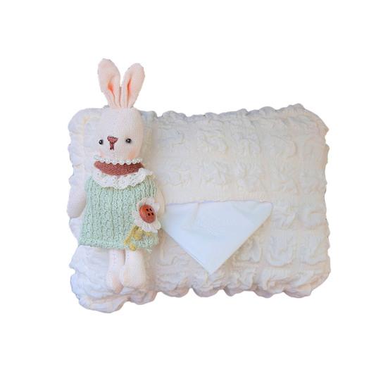 Cute Car Tissue Box Holder Soft Plush Rabbit Hanging Paper Dispenser Universal Auto Seat Back Organizer for Home Car Office