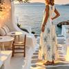 Women's Elegant A-Line Maxi Dress,Lightweight Flared Skirt,Summer Casual Vacation Dress,Fashionable for Summer,Ideal as Spring Fall Layering