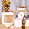 Kraft Gift Boxes with Window Homemade Soap Box for Jewelry Candy Wrapping Chocolate Display Boxes Wedding Birthday Party Favor