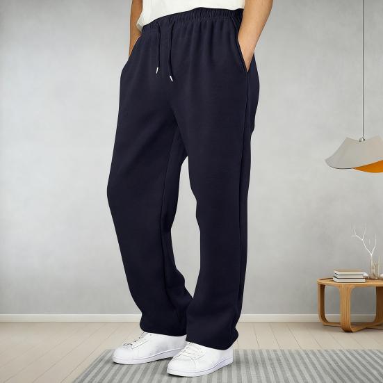 Herren Baggy Sweatpants Kordelzug Taille Sporthose Gerades Bein Freizeithose Jogginghose für Herbst Winter Workout Tennis Morgenlauf