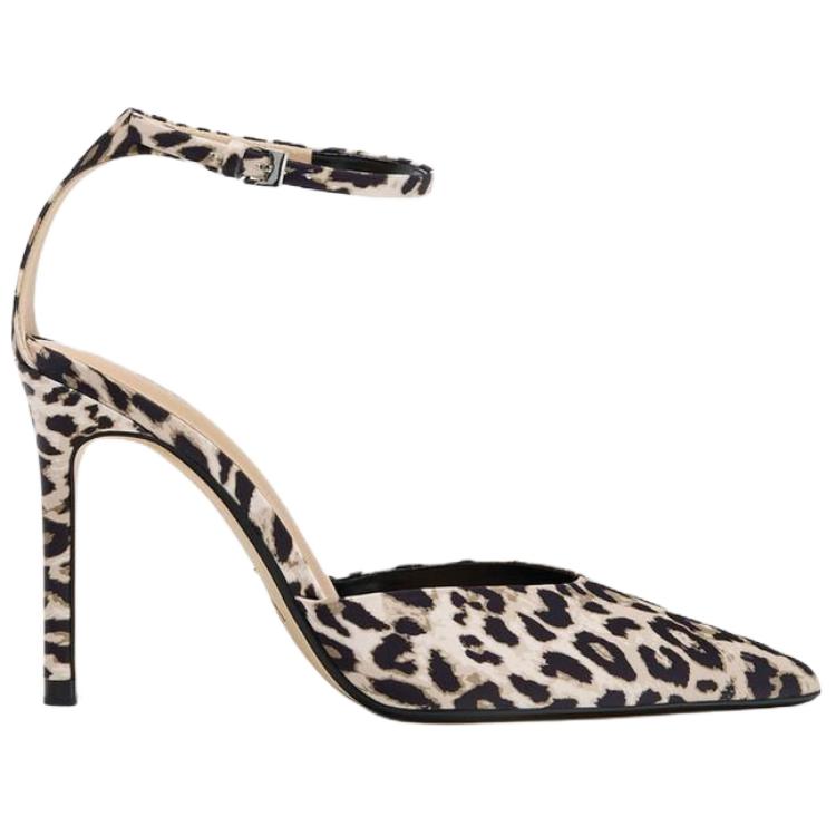 Zara Elegant Animal Print Open Back Stiletto Heels 10cm Women Heels Leopard 11209610195