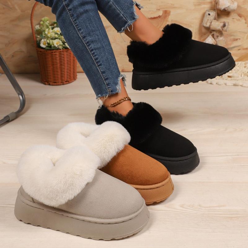 Fashion Thick Soled Woman Shoes 2026 Winter New Women Round Snow Boots Comfort Soft Soled Women's Ankle Boots Zapatos De Mujer