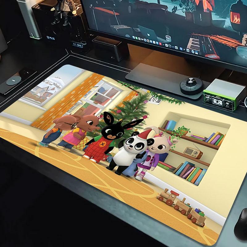 Bing Large Size Mouse Pad Large Gaming Table Cushion Non-slip Laptop Tablet Big Mousepad XXL Mat Mini PC Playmat With Lock edge