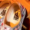 Vans Authentic Wallpaper Checkerboard Strawberry Print Durable Breathable Low Top Canvas Shoes Unisex Sneakers Green White VN0A5KS9LTB