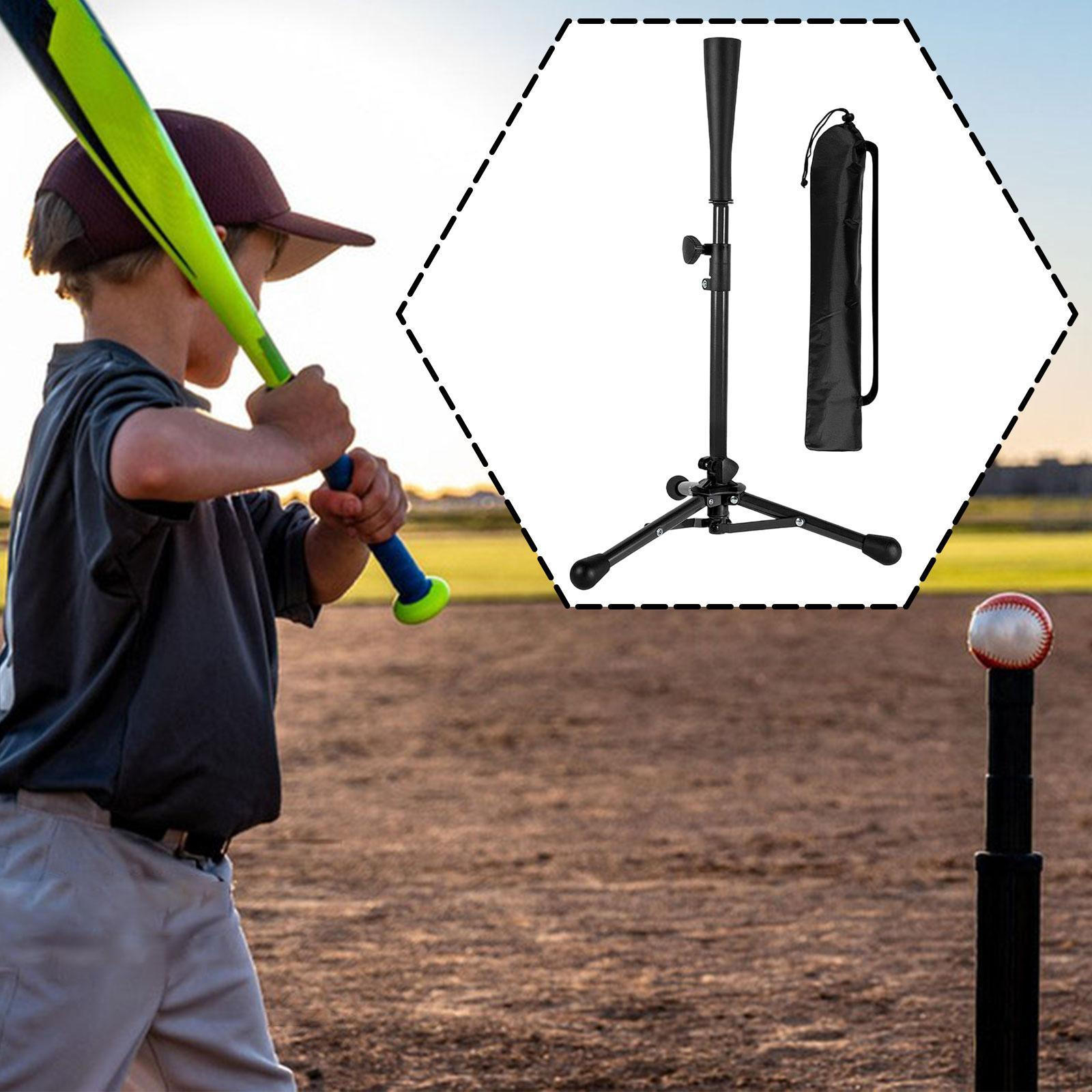 

Batting Tee Adjustable Height Baseball and Softball Practice Equipment Adults чёрный