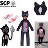 Sirenhead Cartoon Cat Onesie Costume For Kids Halloween Cosplay Outfit Terror Game-inspired