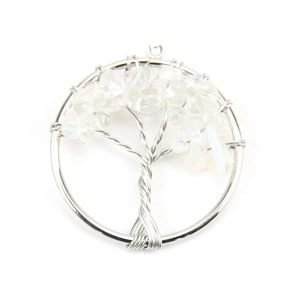 3Cm Tree Of Life Pendant Natural Crystal Gravel Fortune Tree Necklace Accessories N114
