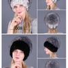 Autumn and Winter Women's Rabbit Fur Cap Casual Warm Ear Protection Knitted Caps
