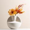 Nordic Geometric Ceramic Vase: Frosted Pottery Flower Arrangement Ornament