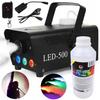 Smoke Generator Fog Machine Remote Control Mini LED 500W 3in1 Party +Liquid 1L