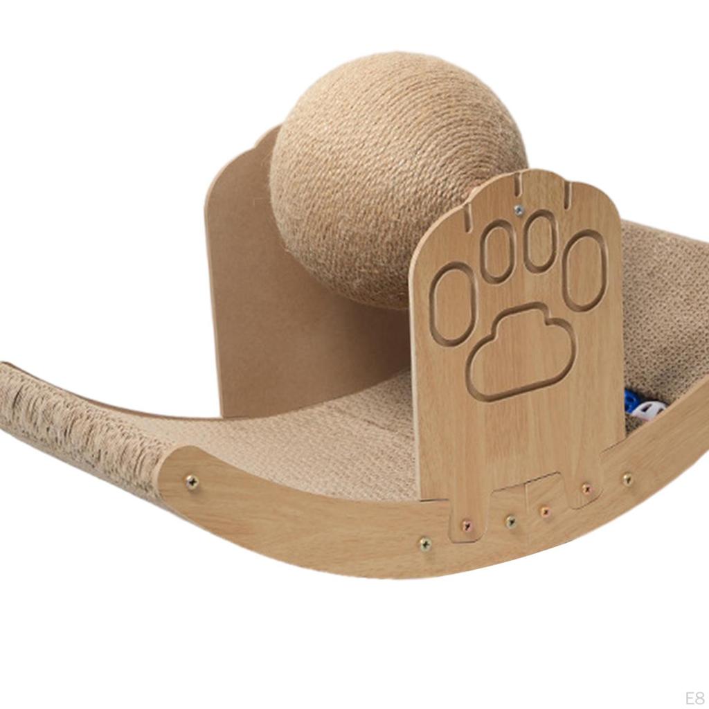 Pat de Lounge din Carton cu Scândură de Scărpinat cu Jucărie cu Bilă Zgârietor pentru Pisici Sofă pentru Pisoi