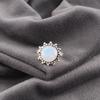 Milky Opal Gemstone Jewelry, Handmade Silver Beautiful Ring, 925 Solid Sterling Silver Jewelry, Meditation Ring Gift For Grandma