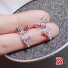 Women Christmas Crystal Elk Stud Earrings Fashion Jewelry Gift Christmas Ornaments
