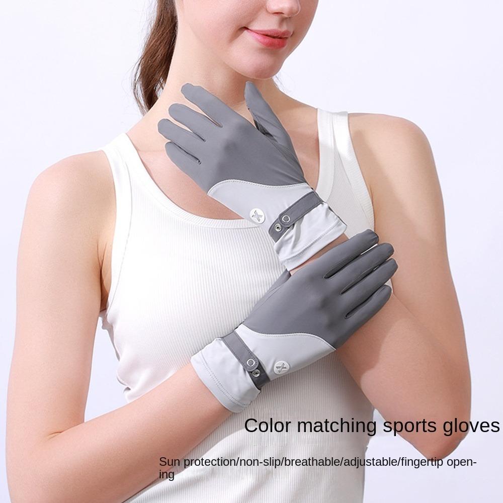 Breathable Women Sunscreen Gloves Anti-UV Summer Driving Mittens Sun Protection Riding Gloves  Girl