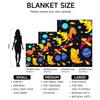 1 Piece Dinosaur Space Theme Flannel Blanket, Perfect for Sofa, Bed, Office. Ideal Gift for Family, Friends, and Holidays.