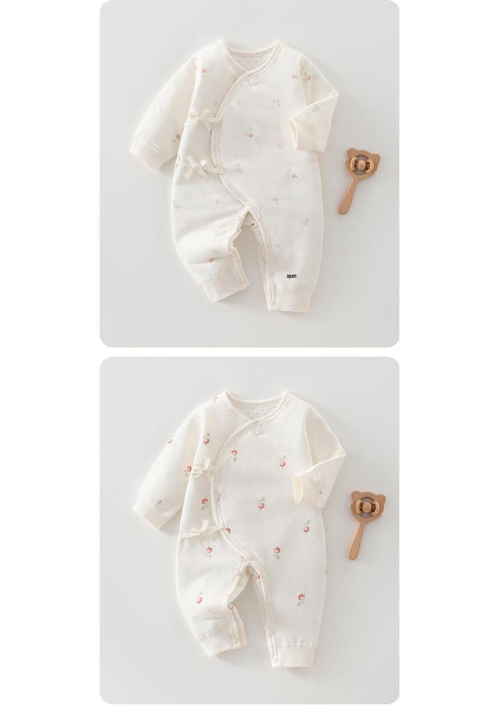 Newborn Cotton Romper & Belly Protection Suit for 0-3 Months - Butterfly Design Crawling Outfit