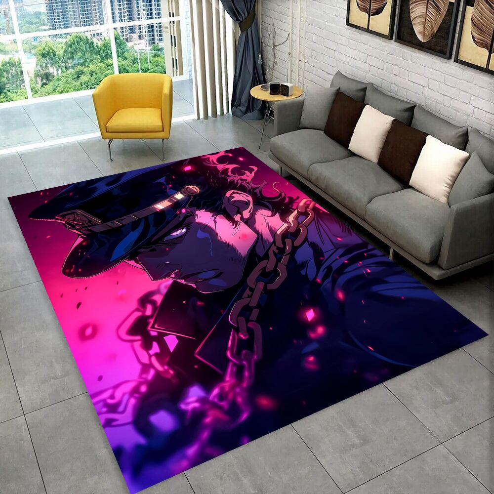3D Jojo's Bizarre Adventure Cartoon Anime Carpet Rug for Living Room Bedroom Home Sofa Decoration,kids Play Non-slip Floor Mat