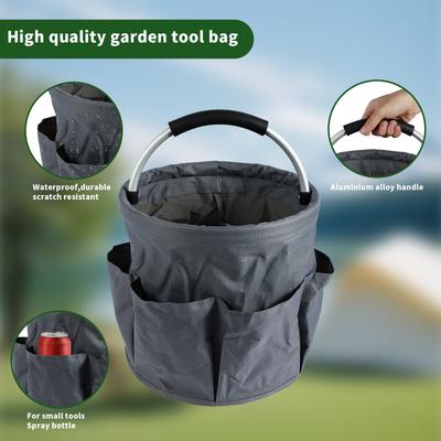 Portable Shower Caddy Dorm with Handle and 6-Pocket Folding Large Capacity Cleaning Organizer 17L Multifunctional Storage Basket
