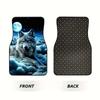 4pcs Car Floor Mats Suitable For Suvs Or Pickup Trucks, Presenting Wolf Moon Clouds Design Along With Thoughtful Present Opportunities