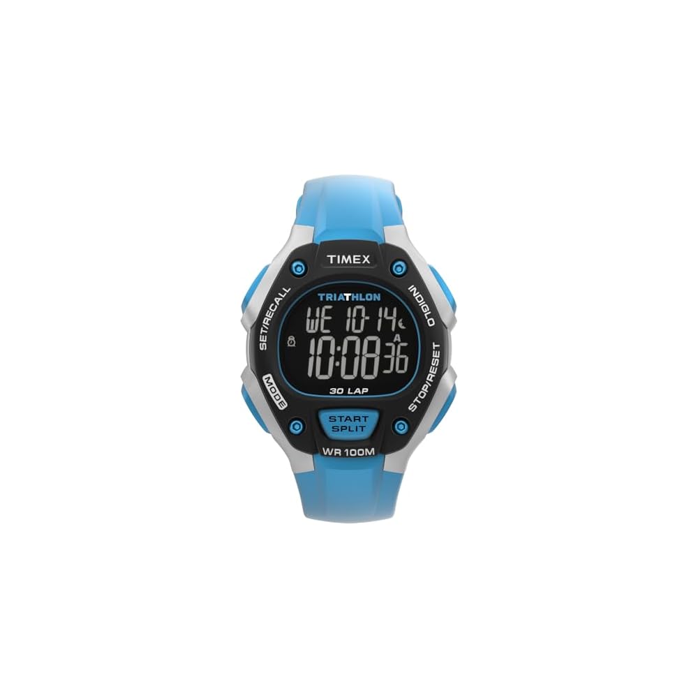 Timex Triathlon Classic Unisex Quartz Watch 10 ATM Water Resistant Digital Display Resin