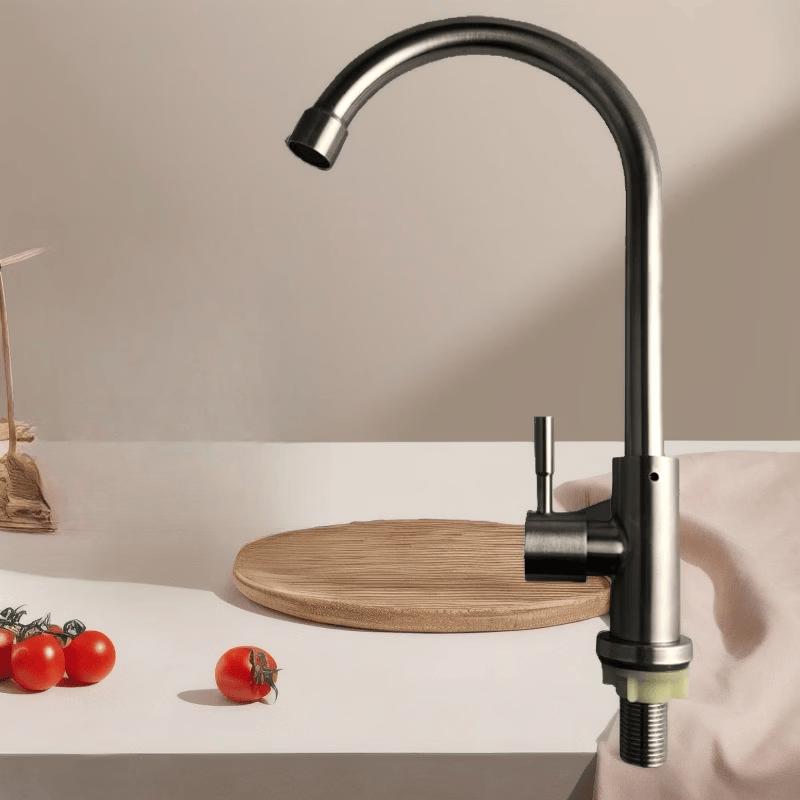TLXT Brushed Stainless Steel Kitchen Sink Faucet