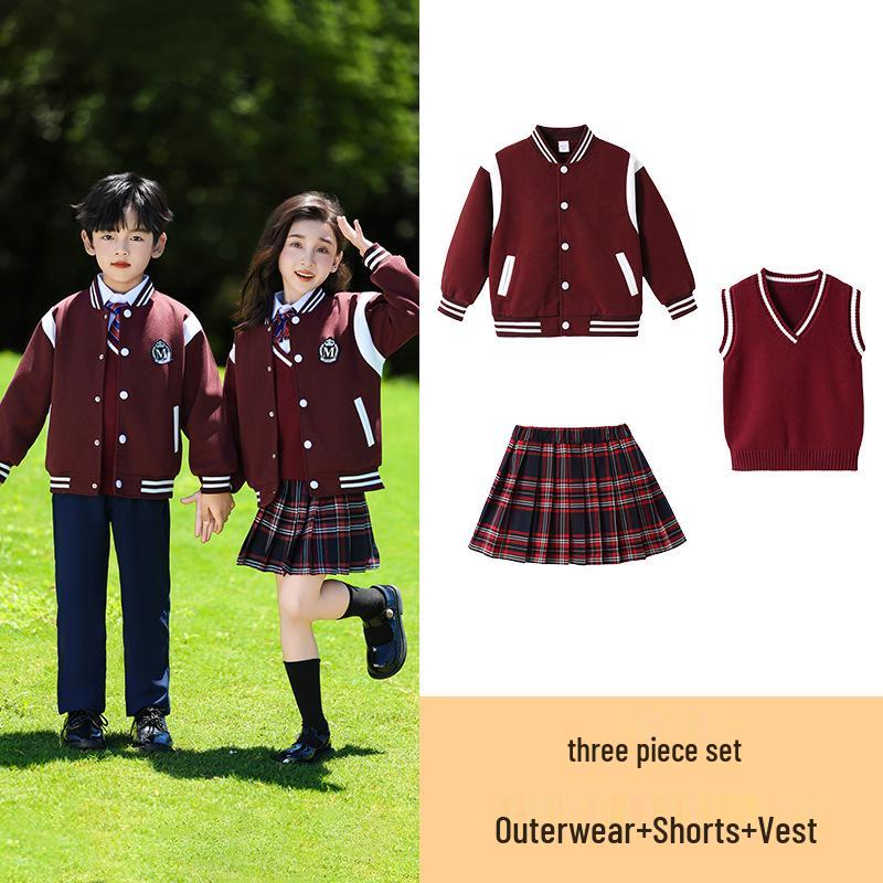 British Style Children's School Uniform Set - Spring & Autumn