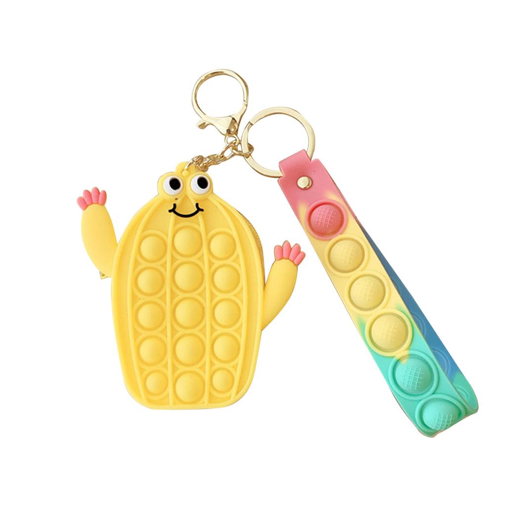 Senzorické hračky Push Bubble Peněženka Dětská taška Silikonová peněženka na mince