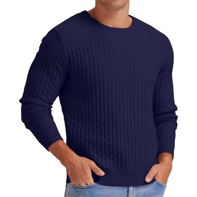 Men's V Neck Cable Knit Pullover Sweater Long Sleeve Warm Top.