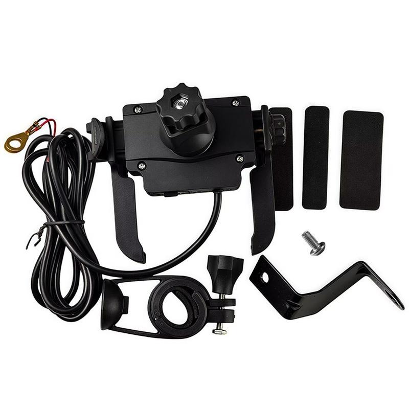 Motorcycle Phone Holder with Charging for Mirror Mount Strong For Construction Fits Most Motorcycles and Ebikes
