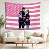 Off Campus Briar U Hockey Tapestry, Graham 44 Jersey Couple Pink American Flag Wall Decor
