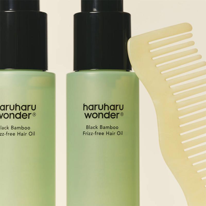 HARUHARU WONDER Черное бамбуковое масло для волос без пушистости 80 мл