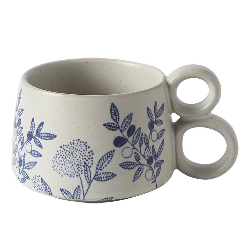 Japanese Ceramic Coffee Cup Creative Office Mug Afternoon Tea Latte Milk Cup Home Breakfast Water Cup Drink Set Friend Gift