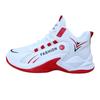 Men's High-Top Mesh Basketball Shoes, Breathable Non-Slip Sports Sneakers for Spring/Summer - Versatile White Running Shoes for Students