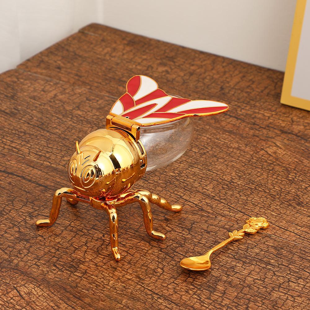 Colorful Bee Seasoning Jar Glass Spice Jar Kitchen Tools Seasoning Bottle Storage Jars Salt Shaker Spice Box Storage Organizer