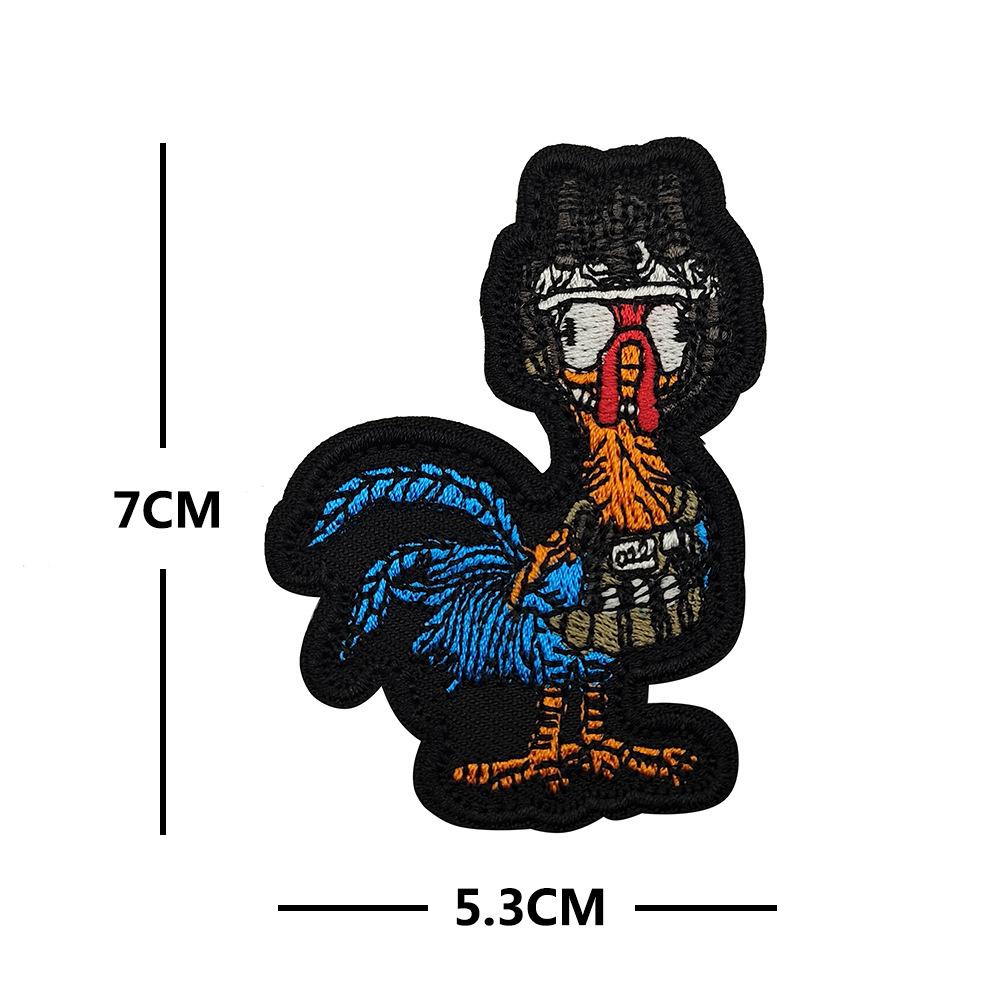 Animal Tactics: Donald Duck Rooster Embroidery Armband Velcro Patch
