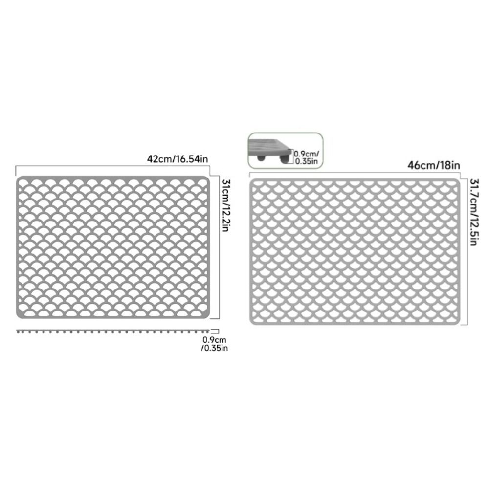 Rutschfeste Abtropfmatte für Geschirr, faltbare rutschfeste Spülbeckenmatte, Spülbeckenschutzmatte, Haushalt